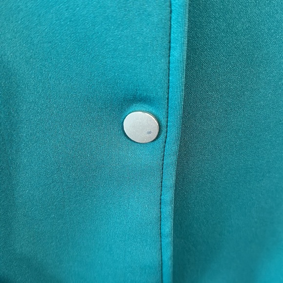 Shein Curve Snap Button Green and White Letterman B Varsity Vest Size 4X - Picture 4 of 7